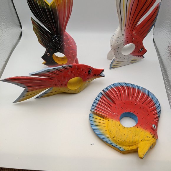 Set of Four (4) Napkin Rings Fish Theme - Picture 7 of 7